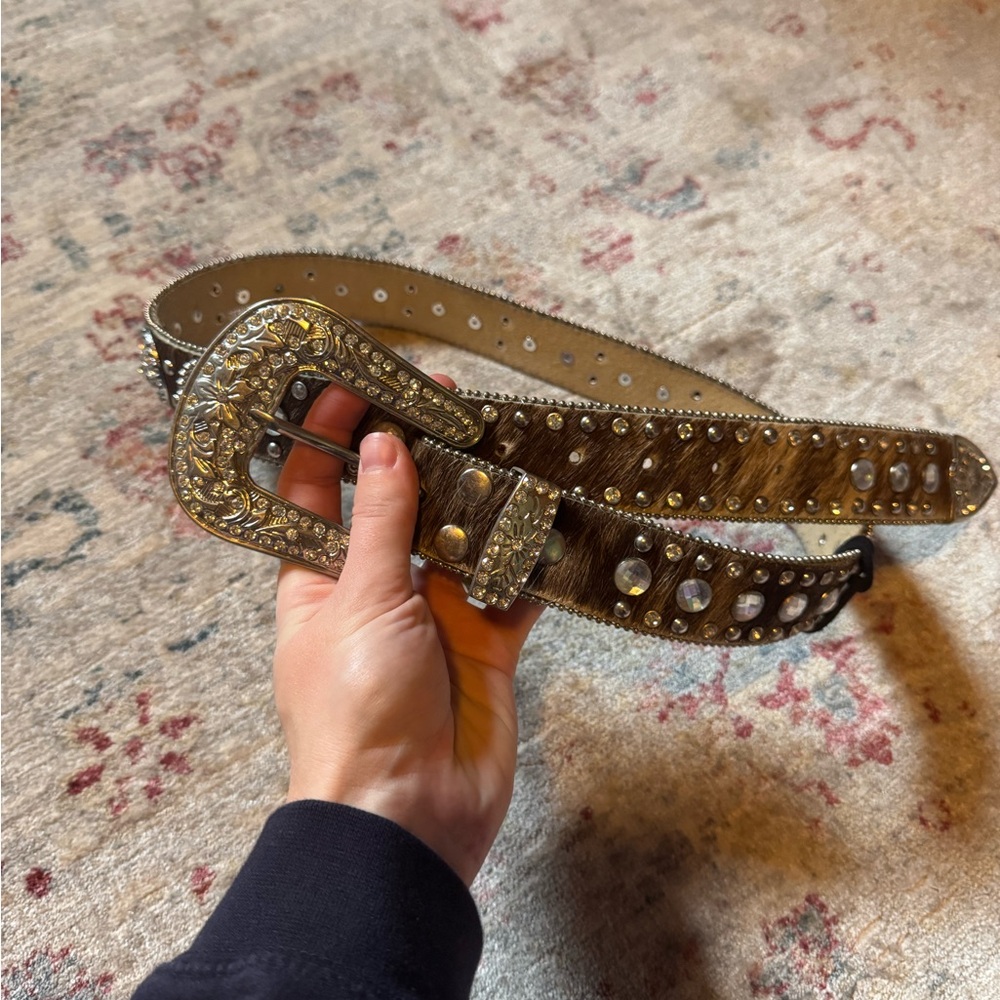 Brown Embellished Belt